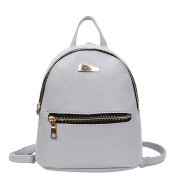 

Sweet College Wind Backpacks Mini High quality PU leather Fashion Shoulder Bag Girl Solid Color Small Backpack Female Bags