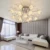 ZX Luxury Romantic Crystal Ceiling Lamp European LED Remote Control G4 Lighting Bedroom Restaurant Living Room Flower Chandelier