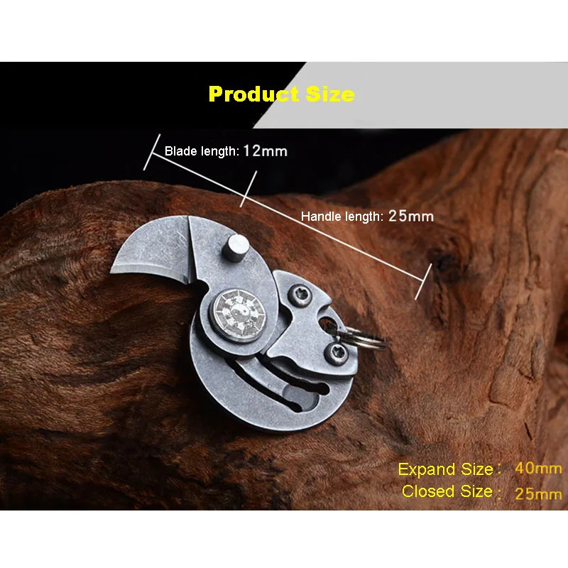 Мини карманный прочный вращающийся Монетный нож для спорта на открытом воздухе, кемпинга, туризма, defensa, личные тактические аксессуары для самообороны