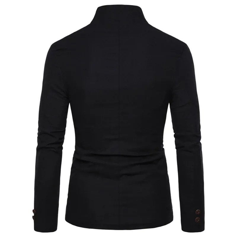 HuLooXuJi Пиджаки мужские костюмы льна Slim Fit длинный рукав костюмы льняные и хлопковые однотонный деловой Повседневное Осенние костюмы для девочек US Размеры: M-2XL