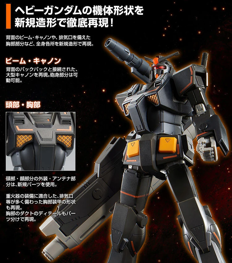 Оригинальная модель Gundam RG 1/144 FA-78-2, тяжелая модель GUNDAM, раскручивающийся цветной костюм для мобильного телефона, детские игрушки