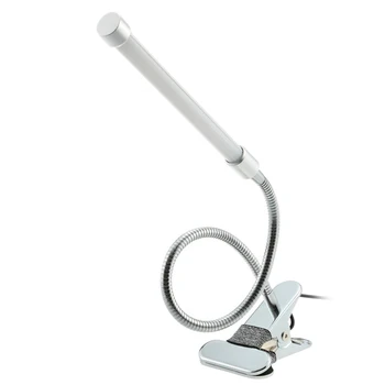 

6W 18LED 3-Level Dimmable LED Desk Lamp USB Adjustable Clip on Light Eye-Care Clamp Lamp with Switch for Reading Study Bed Bedro