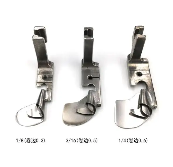 

Sewing machine accessories Curved crimping presser Imported all-steel hem crimping device Silk chiffon skirt curling puller