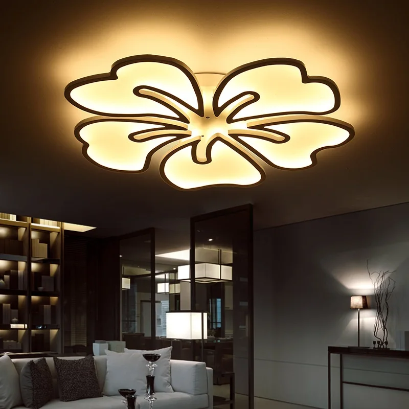 

Creative art living room bedroom led luxury ceiling lamps living room bedroom lamp petal art Ceiling lights
