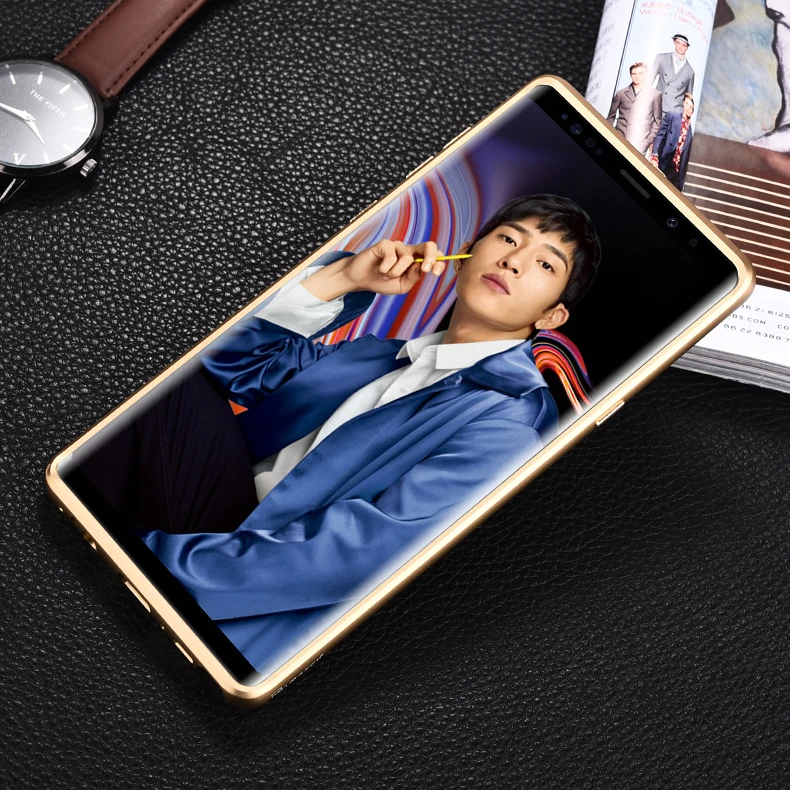 Металлический Чехол iMatch для Samsung Galaxy Note 9 / 8 чехол из натуральной кожи полностью