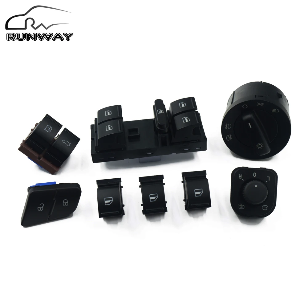 Fuel Tank Door Power Mirror Headlight Window Trunk Switch Button For