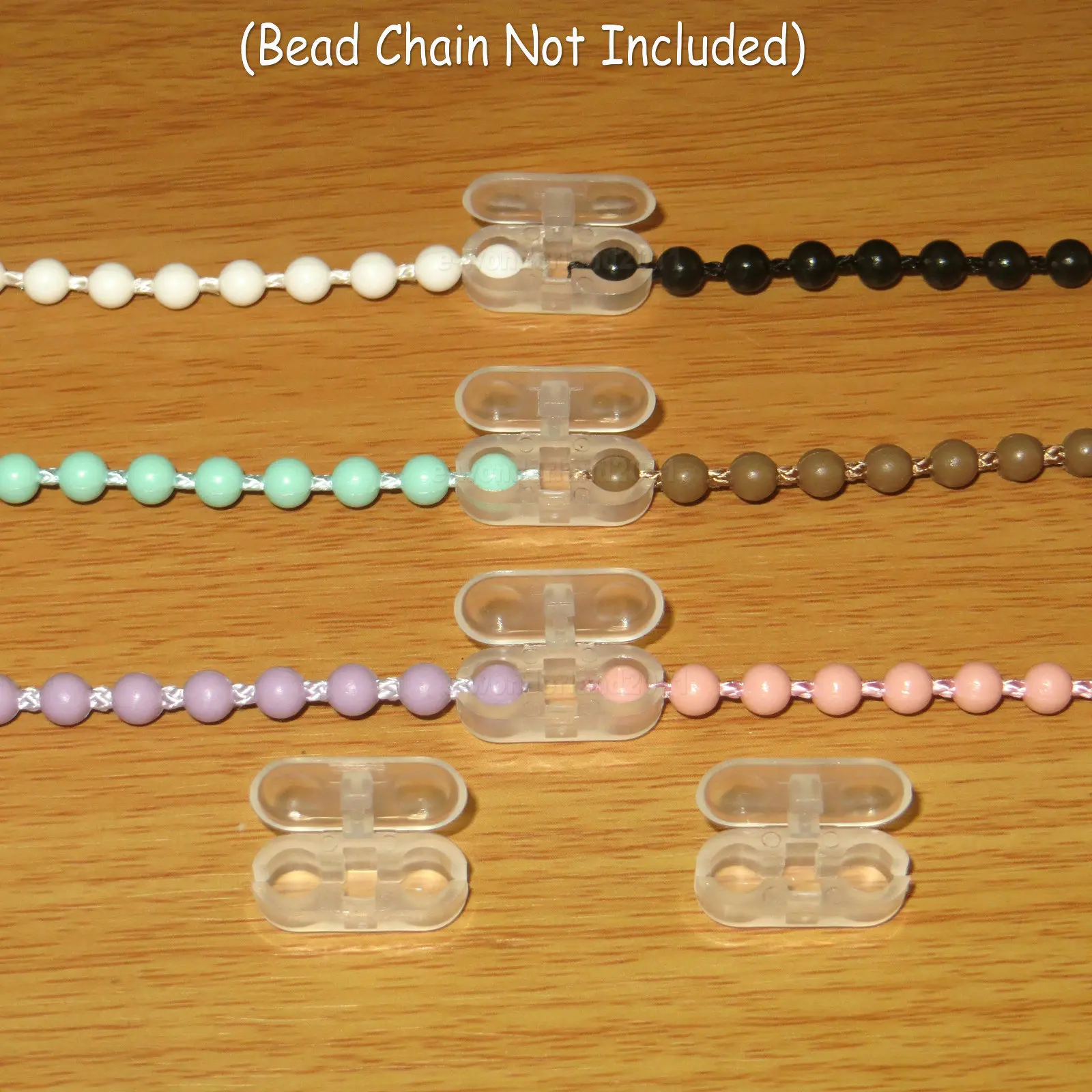 

LOT OF 50 CLEAR REPLACEMENT ROLLER & VERTICAL BLIND CONTROL CHAIN CONNECTOR