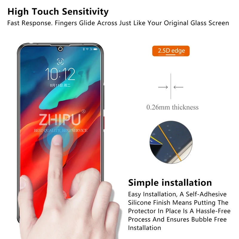 2 шт закаленное стекло для lenovo Z6 Pro стекло протектор экрана 2.5D 9H Премиум Закаленное стекло для lenovo Z6 профессиональная защитная пленка
