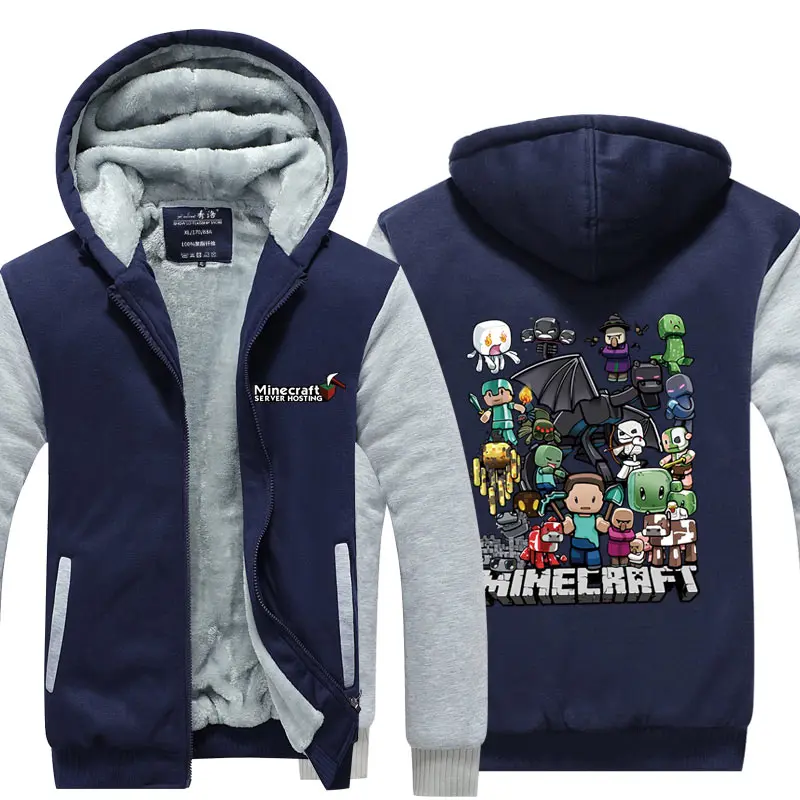 Fans Wear Casual Coat Anime Gaming Minecraft Zipper Hoodies Cosplay Costume My World Unisex Winter Hoodie with Pocket Fans Wear Casual Coat Anime Gaming Minecraft Zipper Hoodies Cosplay Costume My World Unisex Winter Hoodie with Pocket