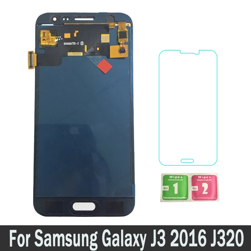 

High Quality 100% New LCDs Display For Samsung Galaxy J3 2016 J320 J320A J320F Adjust Brightness Touch Screen Digitizer Assembly