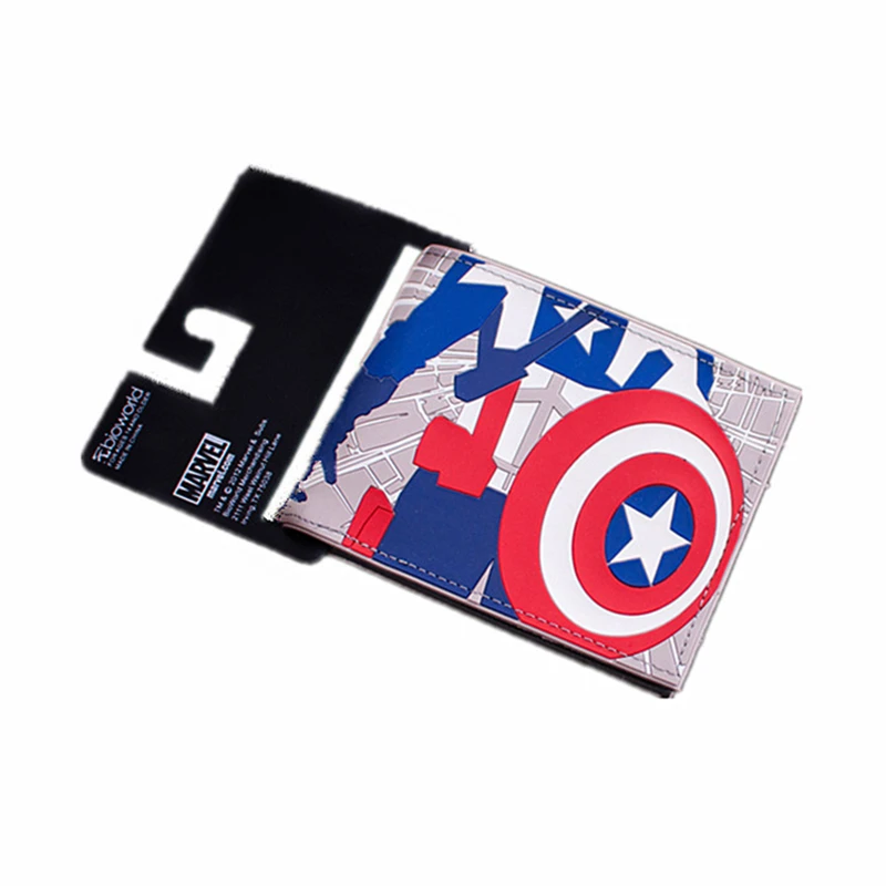 Marvel Comics Мстители Капитан Американский кошелек Bailini женский Billeteras Mujer Carteras мужской