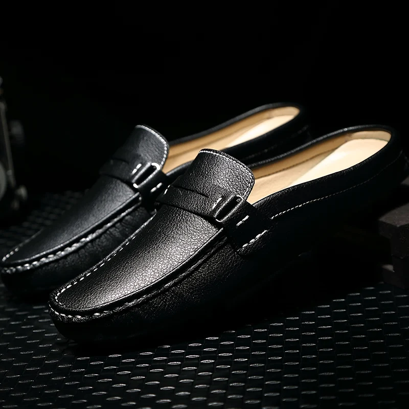 

Italian Mens Shoes Casual Brand Slip On Formal Luxury Shoes Men Loafers Microfiber Brown Driving Shoes Mans Footwear