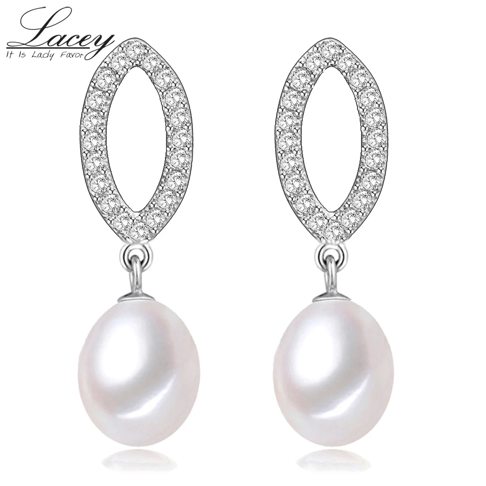 2017 Fashion Pearl font b Earrings b font 100 Real Natural Freshwater Pearl Dorp font b