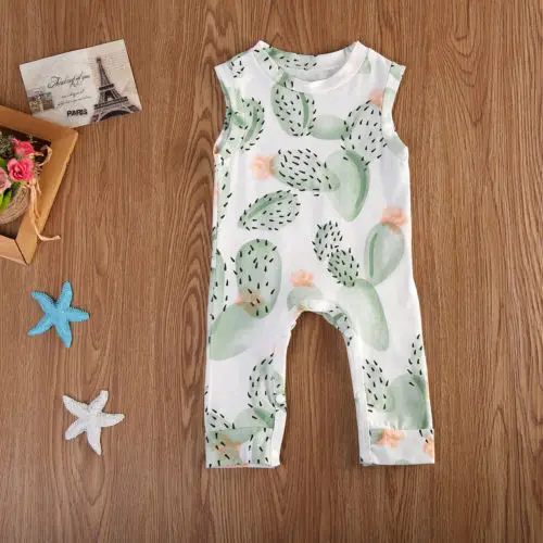 Summer Newborn Infant Baby Romper Cactus Toddler Baby Boy Girl Kids Romper Clothing Jumpsuit Clothes Outfit