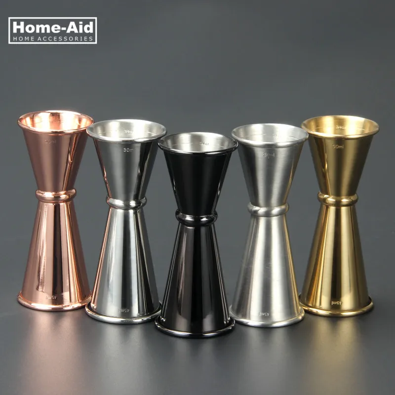 Bar Cocktail Jigger Japanese Inspired Design Banded Double Jigger 304