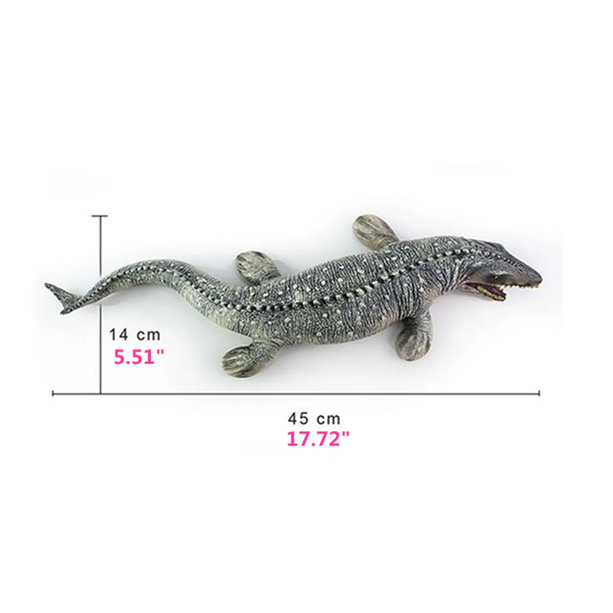 17.72" Simulation Mosasaurus Dinosaur Model Toy Plastic Action Figure Hand Painted Animal Model Dinosaur Toys For Children Gift