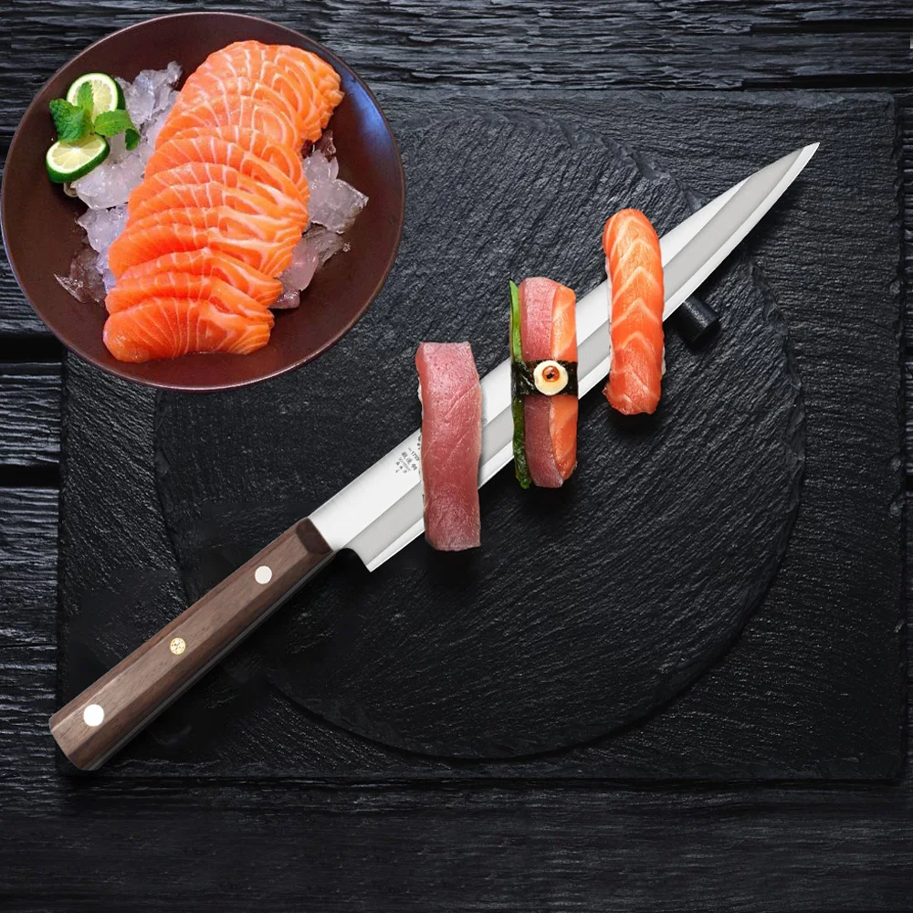 King Sea Sashimi нож 5Cr15Mov Высокое качество Профессиональный Филейный Нож для рыбы лосось суши нож кухня кухонный нож