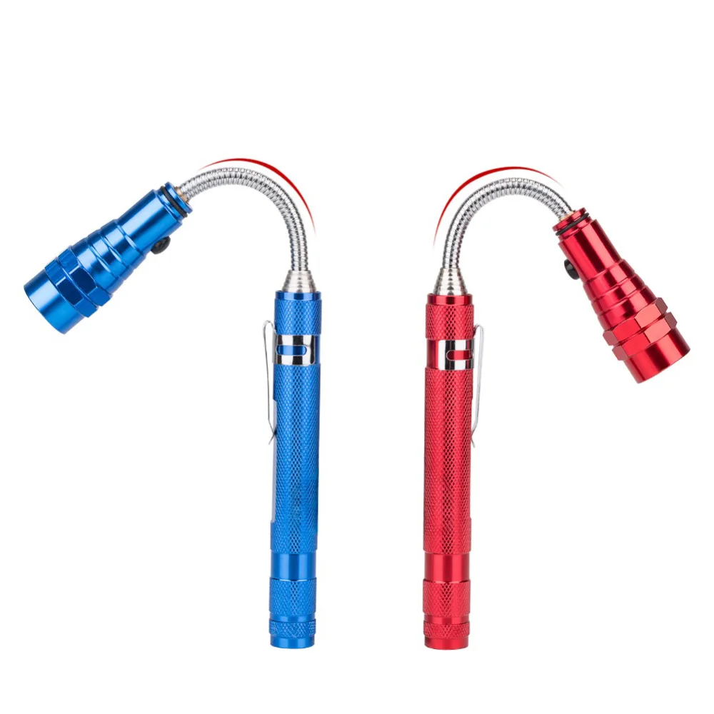 

Portable mini Flexible Magnetized Head Telescopic Flexible 3 LED Torch Flashlight Magnetic Pick Up Tool Lamp Light