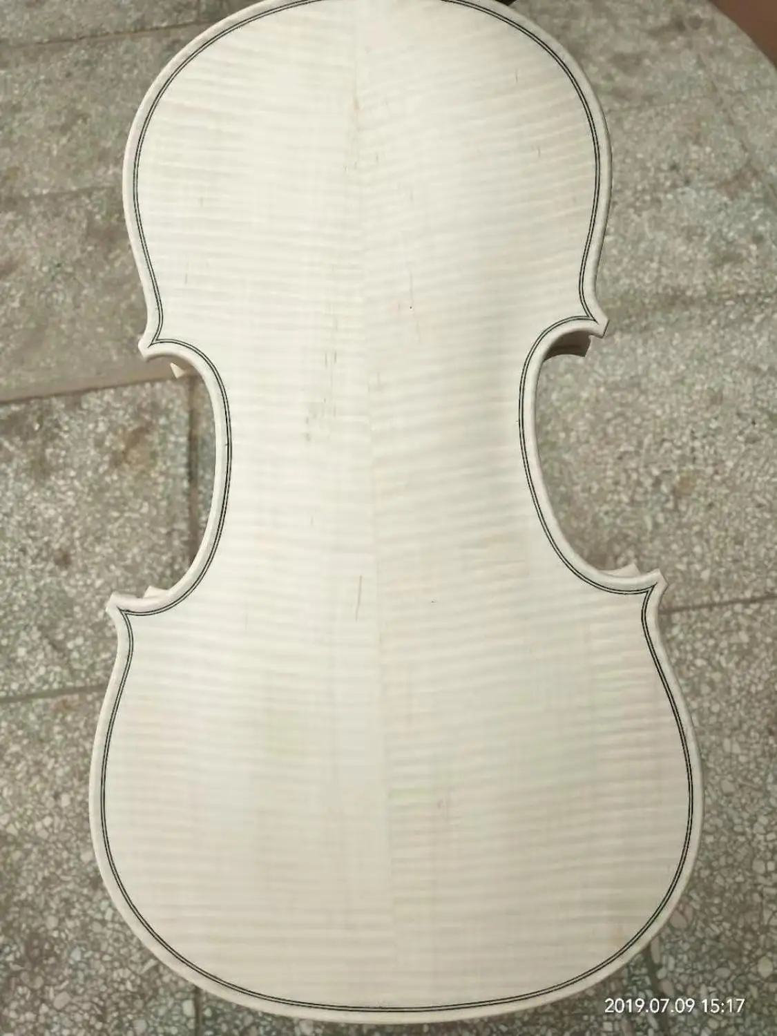 

4/4 Violin unvarnished Stradi model white violin spruce top maple back