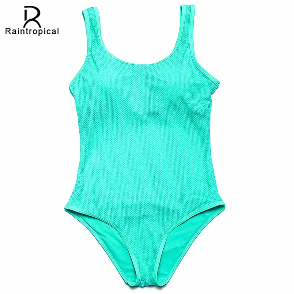 Raintropical 2018 One Piece Swimsuit Plus Size Swimwear Women Summer Beach Wear Halter Push Up Bathing Suit Swim Print | Спорт и
