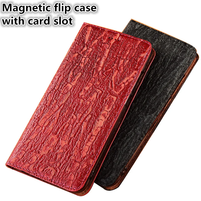 

YM16 Bark Pattern Genuine Leather Phone Case For Google Pixel 2(5.0') Flip Case For Google Pixel 2 Phone Bag With Card Slot