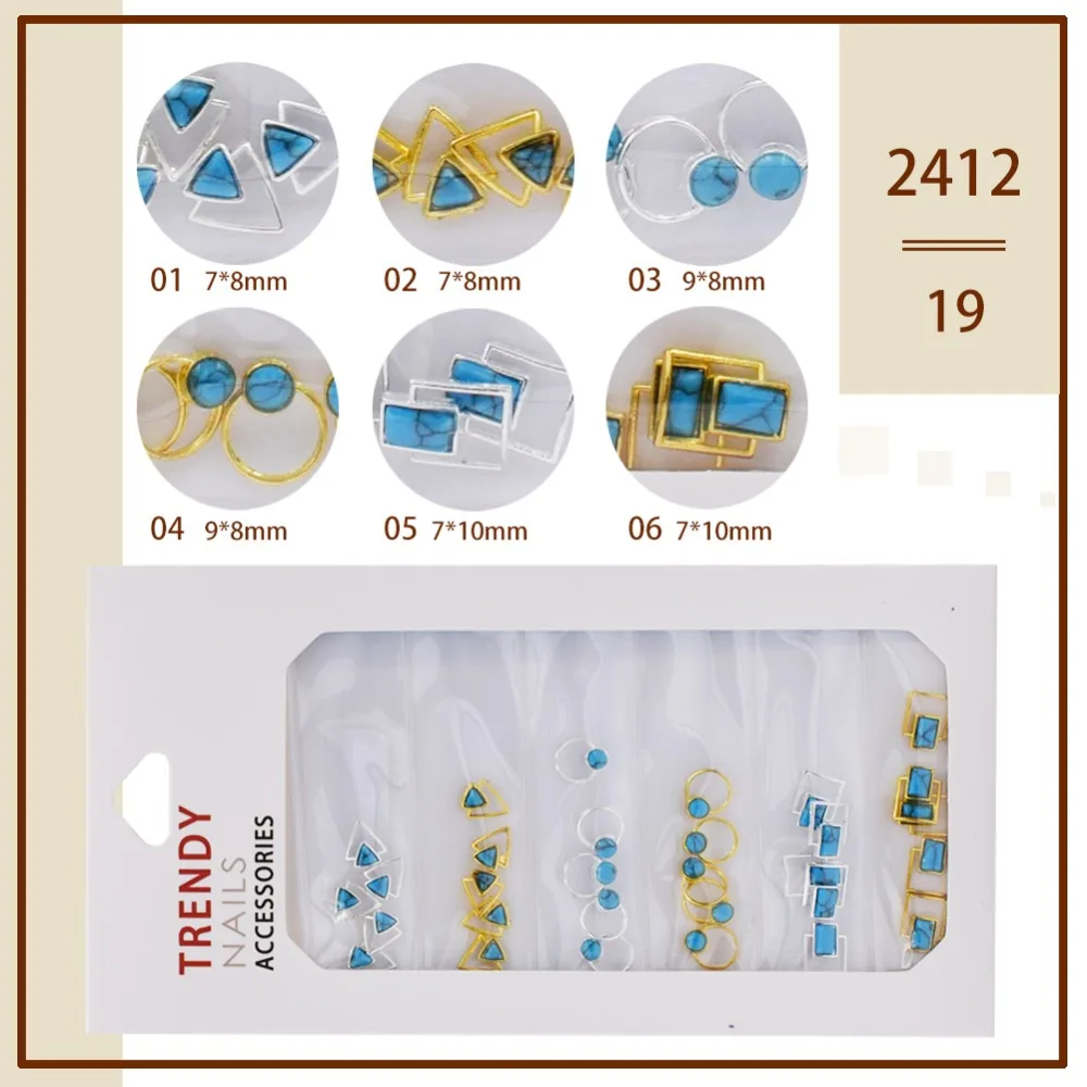 Multi-size 30 pcs Alloy Japanese Nail Rhinestones For Nails Art Decorations Crystals Charms Partition Mixed Size Rhinestone Set