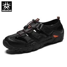 Повседневная обувь наивысшего качества; мужские сандалии; летние пляжные сандалии из натуральной кожи; уличная Мужская обувь; мужские кроссовки размера плюс 38-48