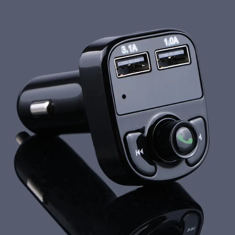 FM Transmitter Aux Modulator Bluetooth Handsfree Car Kit Car Audio MP3 Player with 3.1A Quick Charge Dual USB Car Charger