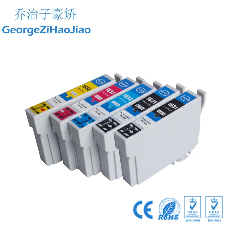 5 шт. 1631XL совместимый чернильный картридж для принтера Epson WF-2010W WF-2510WF WF-2520 WF-2530WF