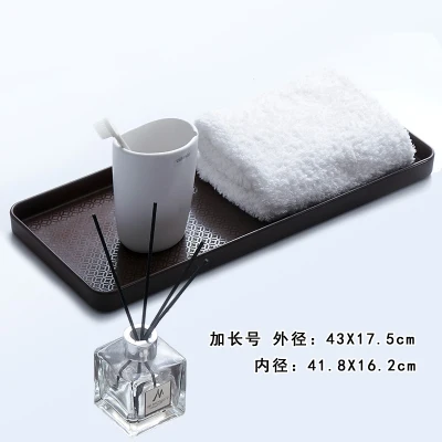 Маленький поднос, прямоугольный пластиковый поднос для чая, поднос для хранения, поднос для гостиной, бытовая чашка для воды, тарелка, мясистый горшок - Цвет: XL