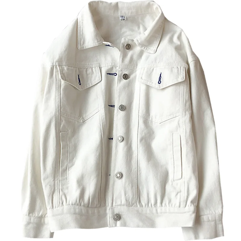 Chart Veste see Chart 2018 Femme Solide Automne Bouton Denim Mince Manteau Nouveau Tout Hiver See Tops Femmes allumette ZCZABq
