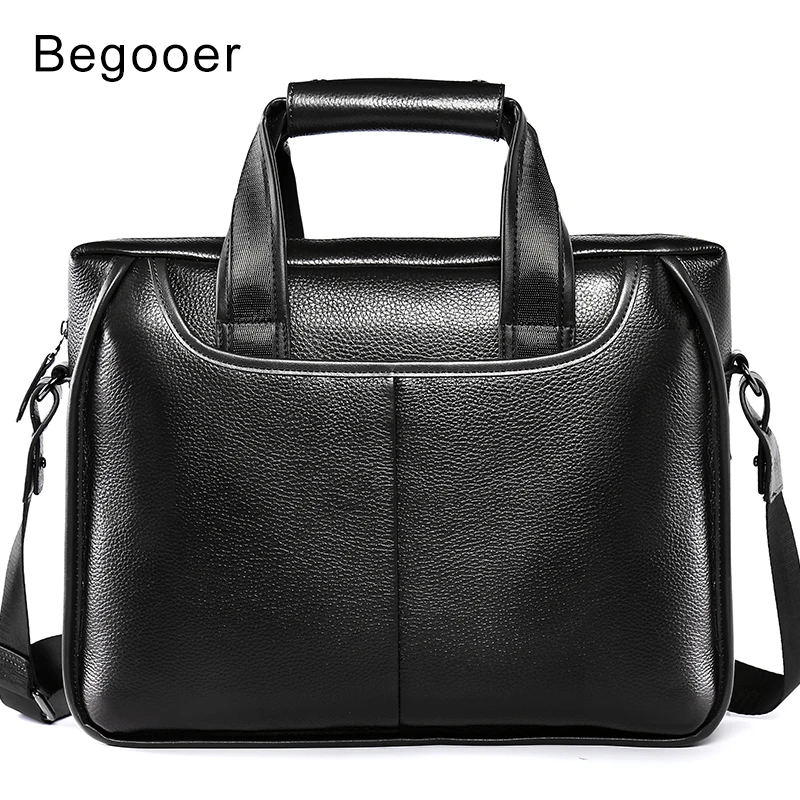 Begooer Cow Genuine Leather Bag Business Men Bags Laptop Tote Briefcases Crossbody bags Shoulder Handbag Men's Messenger Bag Begooer Cow Genuine Leather Bag Business Men Bags Laptop Tote Briefcases Crossbody bags Shoulder Handbag Men's Messenger Bag