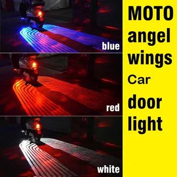 

LED car door light Angel Wings Motorcycle lights Car welcome SUV 12V 24V White Red Blue Yellow Projector Ghost Decorative lamp