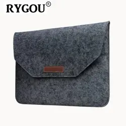 RYGOU Laptop Sleeve фетр конверт обложка чехол с мышь для MacBook Air Pro Retina 11 12 13 15 дюймов Ultrabook сумка
