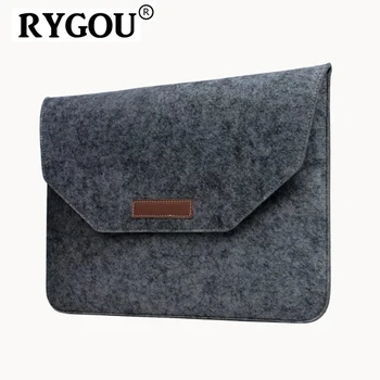 

RYGOU Laptop Sleeve Felt Envelope Cover Carrying Case with Mouse Pouch for Macbook Air Pro Retina 11 12 13 15 inch Ultrabook Bag