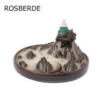 Керамическая горелка Дракон обратного потока благовония горелка благовония Статуя Дракона украшение дома подарок в форме дракона