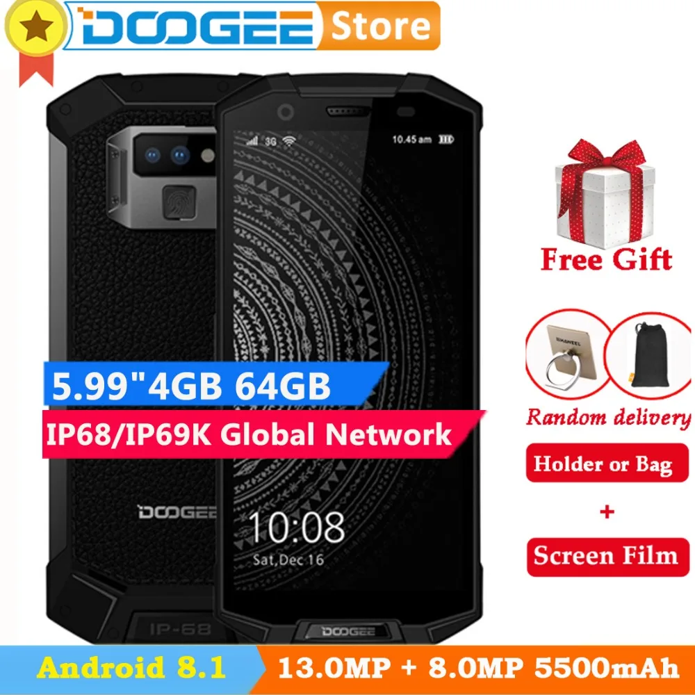 DOOGEE S70 lite 4GB 64GB Global Dual 4G IP68 водонепроницаемый телефон Android 8 1 5 99 &quotHelio P23