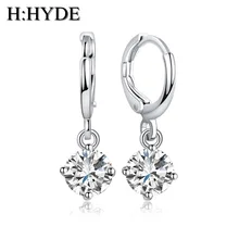 H: HYDE, 2 шт. = 1 пара, серебряные серьги в форме капли воды с кристаллами, с фианитами, кубическим цирконием, женские серьги, букле D'oreille Femme