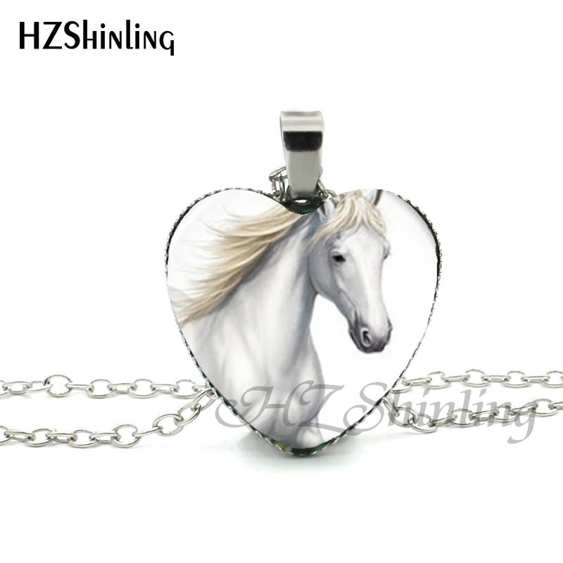New Horse in Fog Heart Necklace Running Horse Heart Pendant Flying Horse Jewelry Silver Heart Shaped Necklaces HZ3 New Horse in Fog Heart Necklace Running Horse Heart Pendant Flying Horse Jewelry Silver Heart Shaped Necklaces HZ3