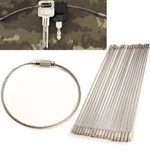 20 шт./компл. кабель брелок Нержавеющая сталь 150 мм провода брелок кабель брелок для ключей для приготовления пищи на воздухе Пеший Туризм Кемпинг Аксессуары для альпинизма новая