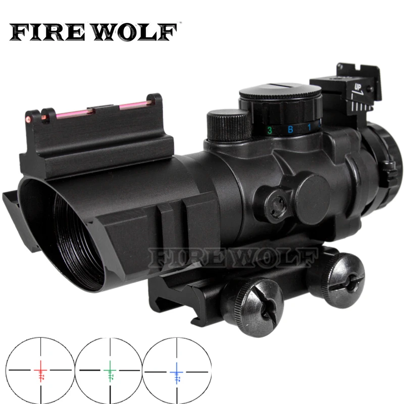 

FIRE WOLF 4x32CB Riflescope 20mm Dovetail Reflex Optics Scope Tactical Sight For Hunting Rifle Airsoft Sniper Air Soft
