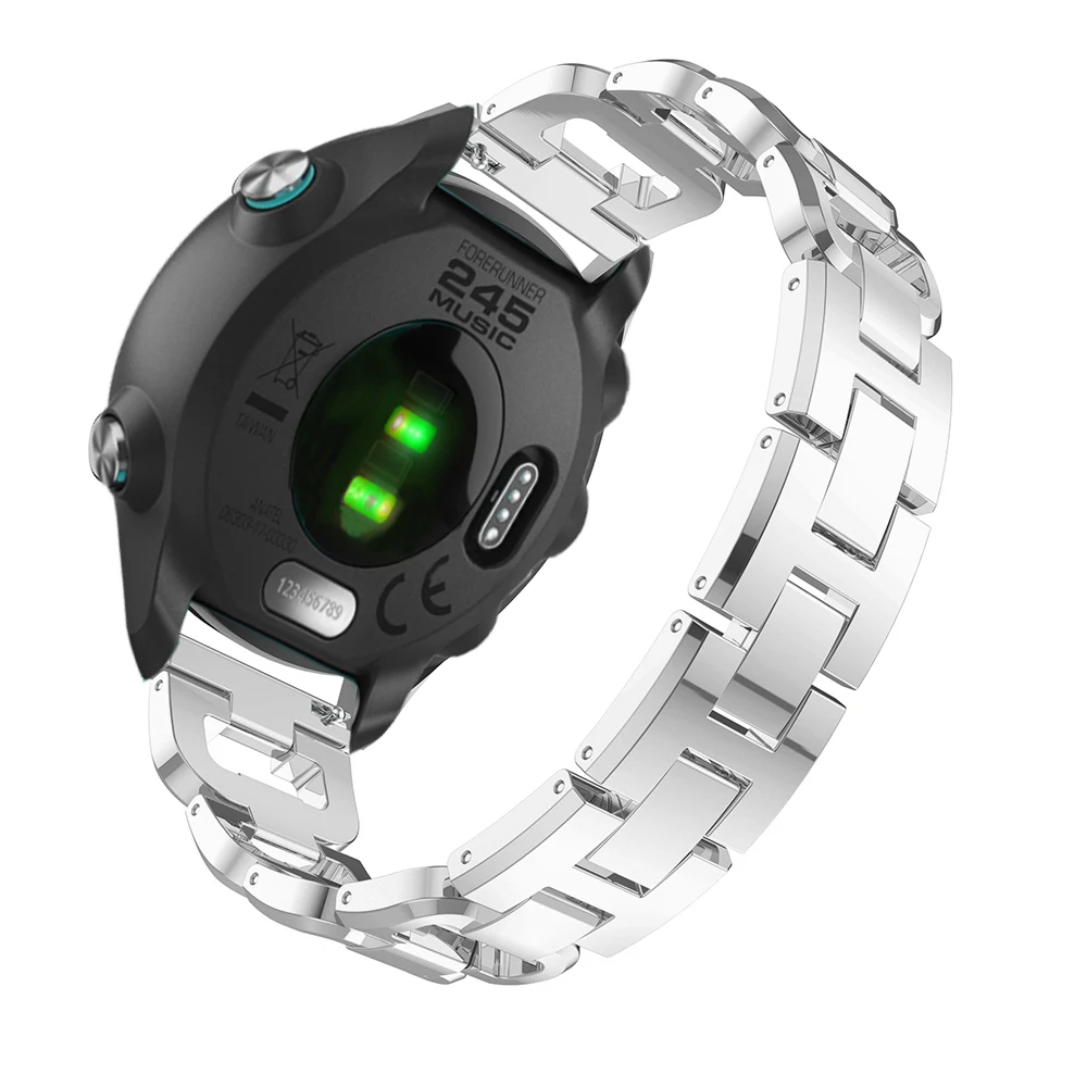 Ремешок для Garmin forerunner 245 металлический ремешок из нержавеющей стали для samsung galaxy watch active 20 мм сменный ремешок для часов