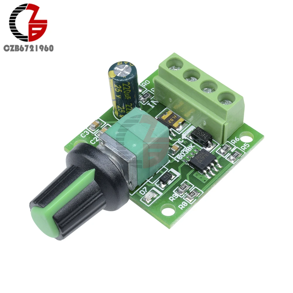 

30W 2A PWM DC Motor Speed Controller DC 1.8V-15V Adjustable 1803B DC Motor Speed Regulator Governer Fan LED Light Control Switch