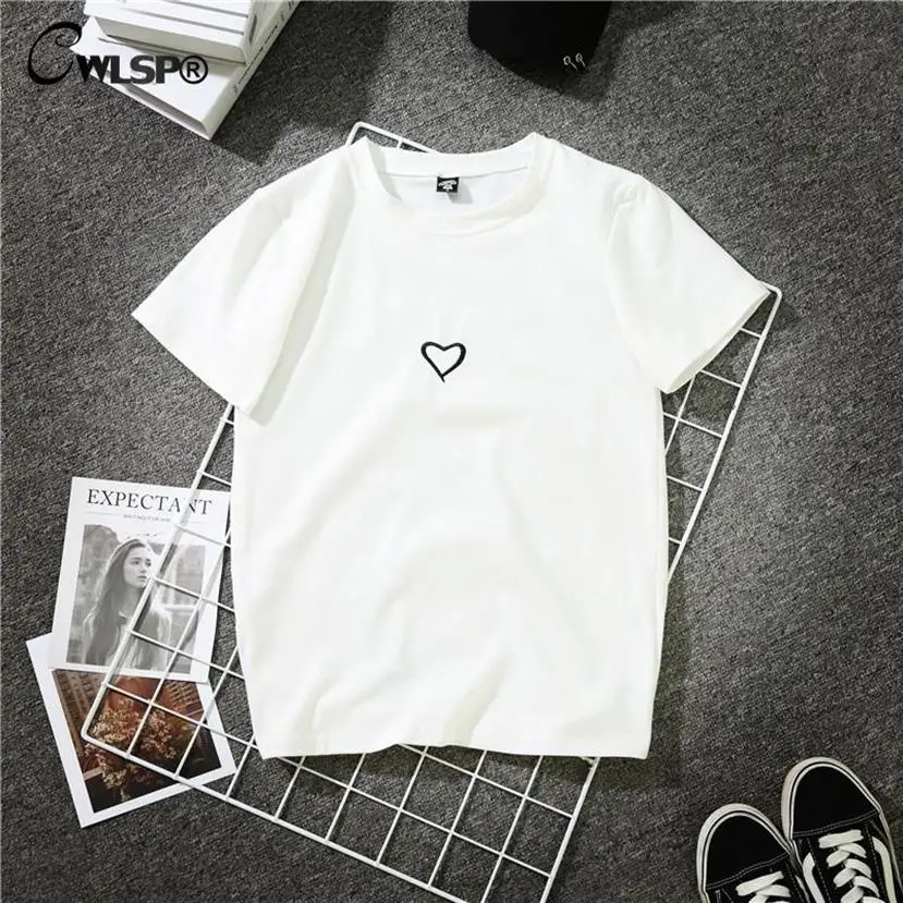 

2019 New Fashion T-Shirt For Women Letters Print Short Sleeve Cotton Tops Women Harajuku Cotton Off The Shoulder Femme Cropped