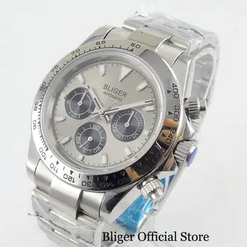 

Sapphir Glass 39mm Luxury Automatic Men's Watch With Date and Week Function Mental Strap