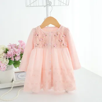 

Baby Princess Dresses For Girls Flower Long Sleeve Baby Dress Infant Birthday Party tutu Newborn Dresses Toddler Girl Clothes
