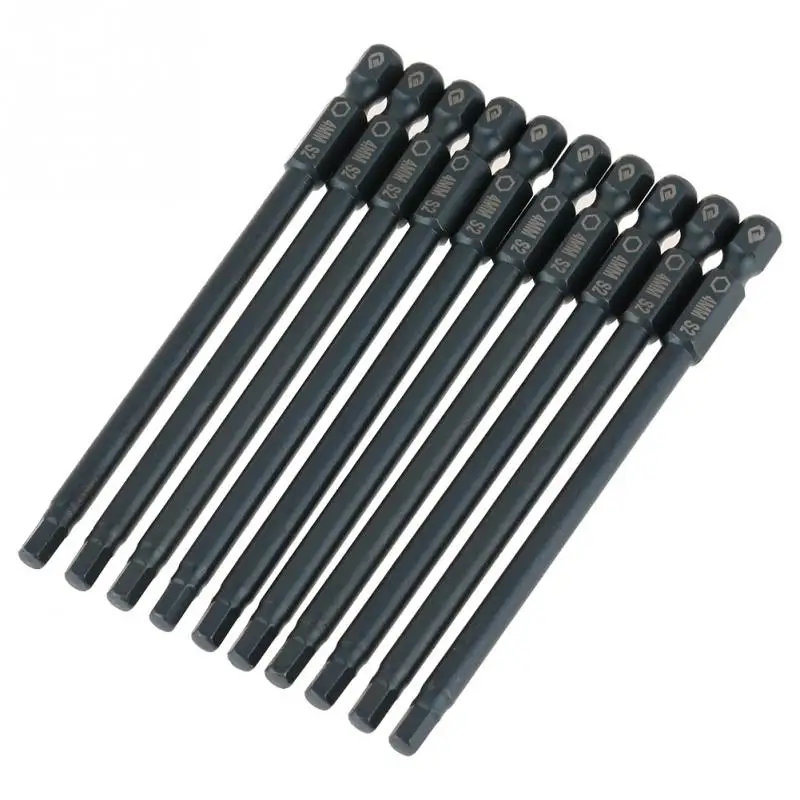 Buy 1 set 10pcs Alloy Steel Screwdriver Bit Shank