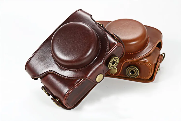 Di Alta Qualità Di Cuoio Della Macchina Fotografica Sacchetto Della Cassa Della Copertura Per Panasonic Lumix Dmc-Lx100 Dmc-Lx100 Fotocamera