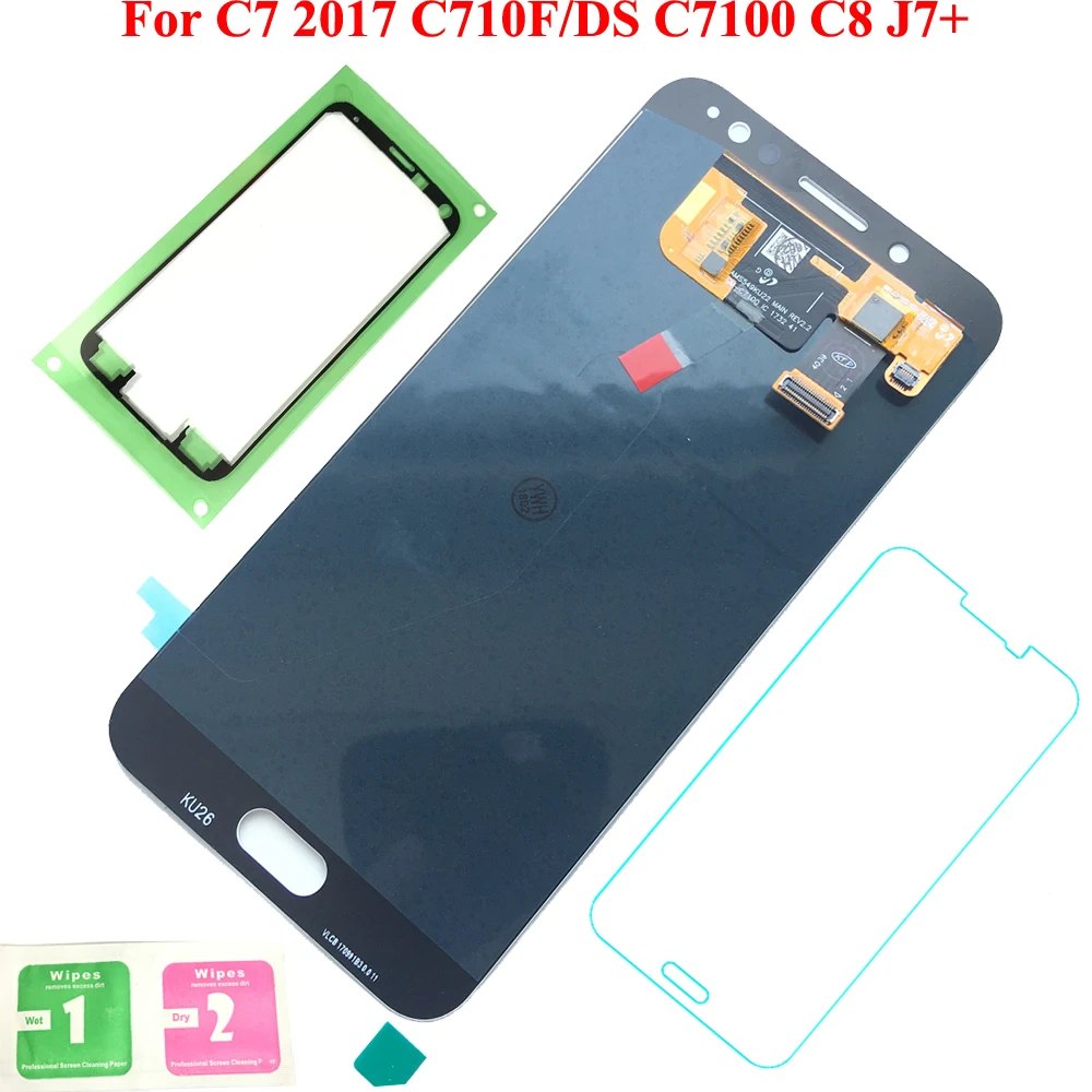 

FIX2SAILING Display LCD 100% Working Super HD AMOLED LCD Display Touch Screen Assembly For Samsung Galaxy C8 2017 C710F/DS C7100