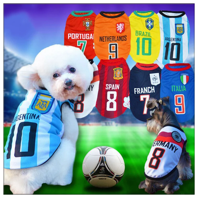 New Pet Dog Sports Clothing Suppliers Puppy Jumpsuits Football Dog Vest
